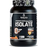 SASCHA FITNESS Hydrolyzed Whey Protein Isolate,100% Grass-Fed (2.3 Pounds, Peanut Butter)
