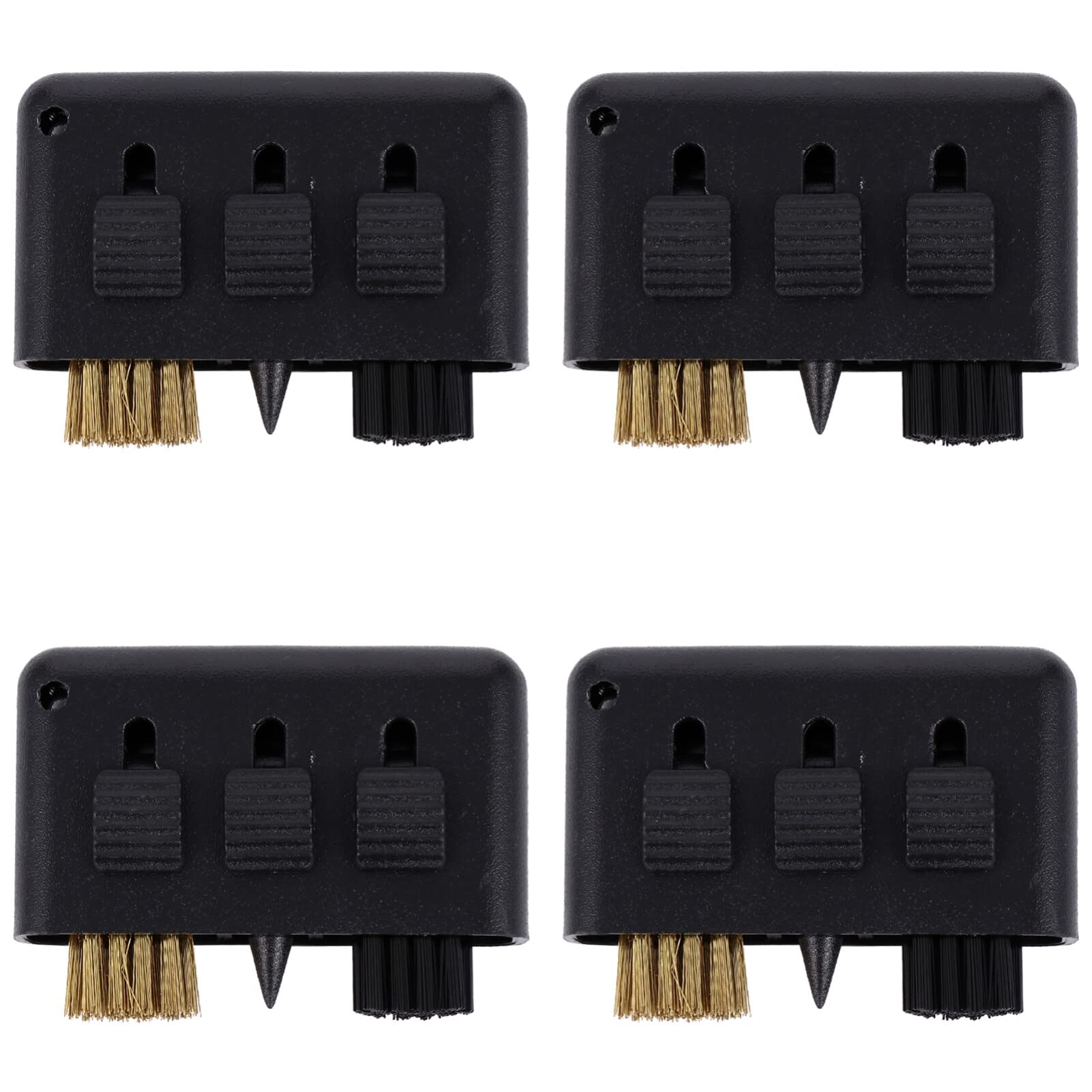 BESPORTBLE 4pcs Golf Club Brush Golf Ball Cleaning Brush Groove Cleaner for Golf Club Ball Divot Kit Tool (Random Color)
