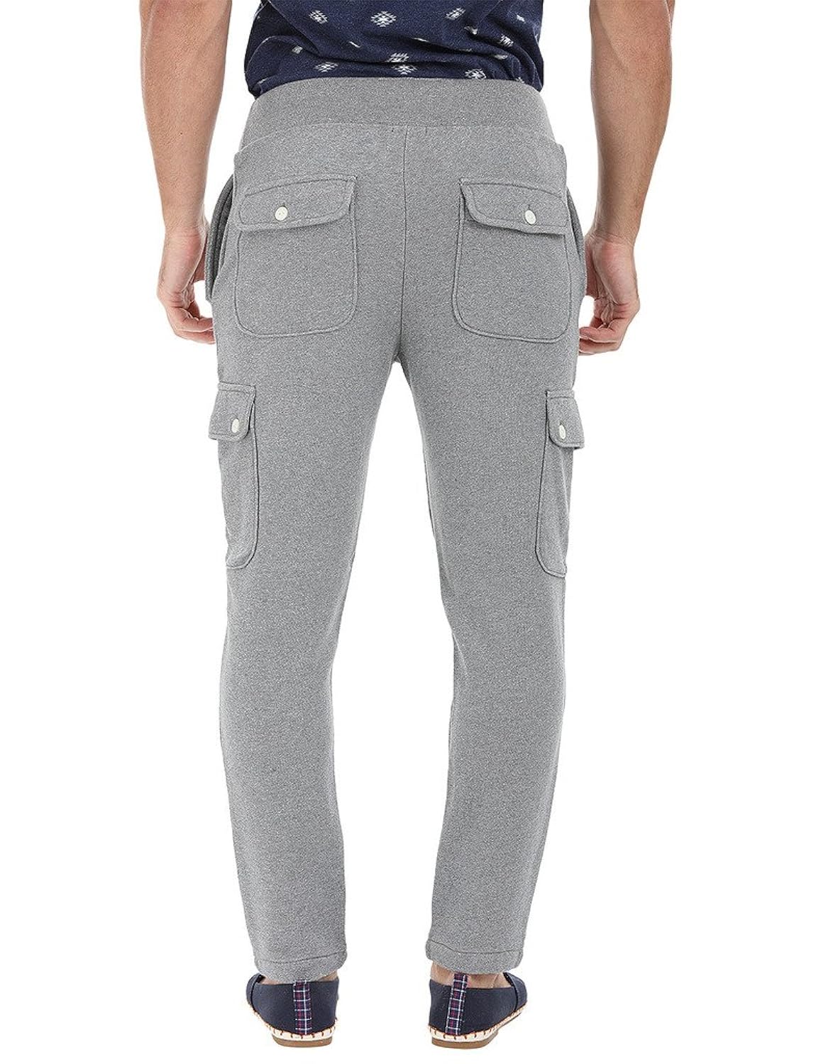 zobello men's knit heather cargo sweatpants