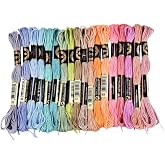 CABODYALS 18 Skeins Friendship Bracelet String Embroidery Floss for Sewing | 6 Strands Colorful Variegated Cross Stitch Thread Needlepoint Gradient Yarn Threads for Bracelets Knitting Stitching Crafts