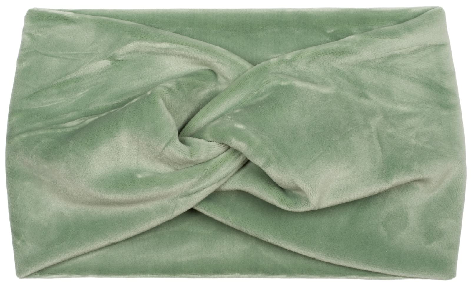 styleBREAKER women velvet-look headband with twist knot, hairband 04026040, Colour:Jade green — image 1