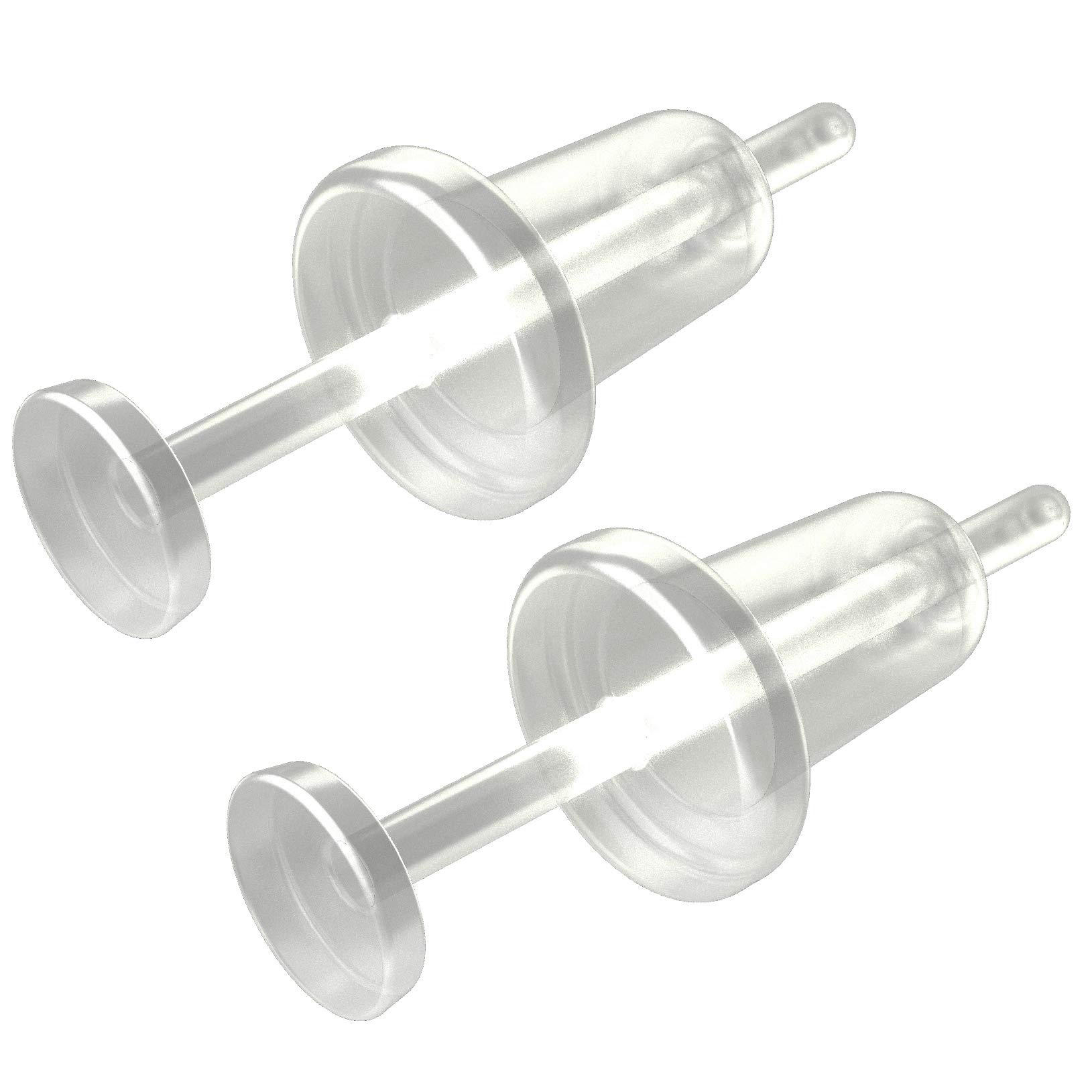 2pc 20g 0.8mm Stud Earrings Cartilage Bar Piercing Flexible Bioflex Clear Ear Lobe Retainer Keeper Invisible Jewellery