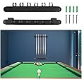 Adhafera Pool Cue Rack,6 Pieces Wall-Mounted Pool Cue Holder,Suitable for Billiard Clubs, bars, Snooker Games