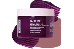 Pallure Color Pigment Refresher Mask, Semi Permanent Hair Color Depositing Conditioner, 8.5 Oz Royal Purple