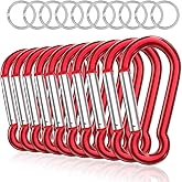 Sprookber Aluminum Carabiner, Caribeener Clips, Spring Snap Hook for Keychain Clip, Set of 10