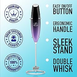 Zulay Kitchen Powerful Double Whisk Milk Frother