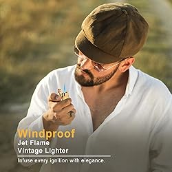 2 Pack Vintage Torch Lighter with Windproof Jet