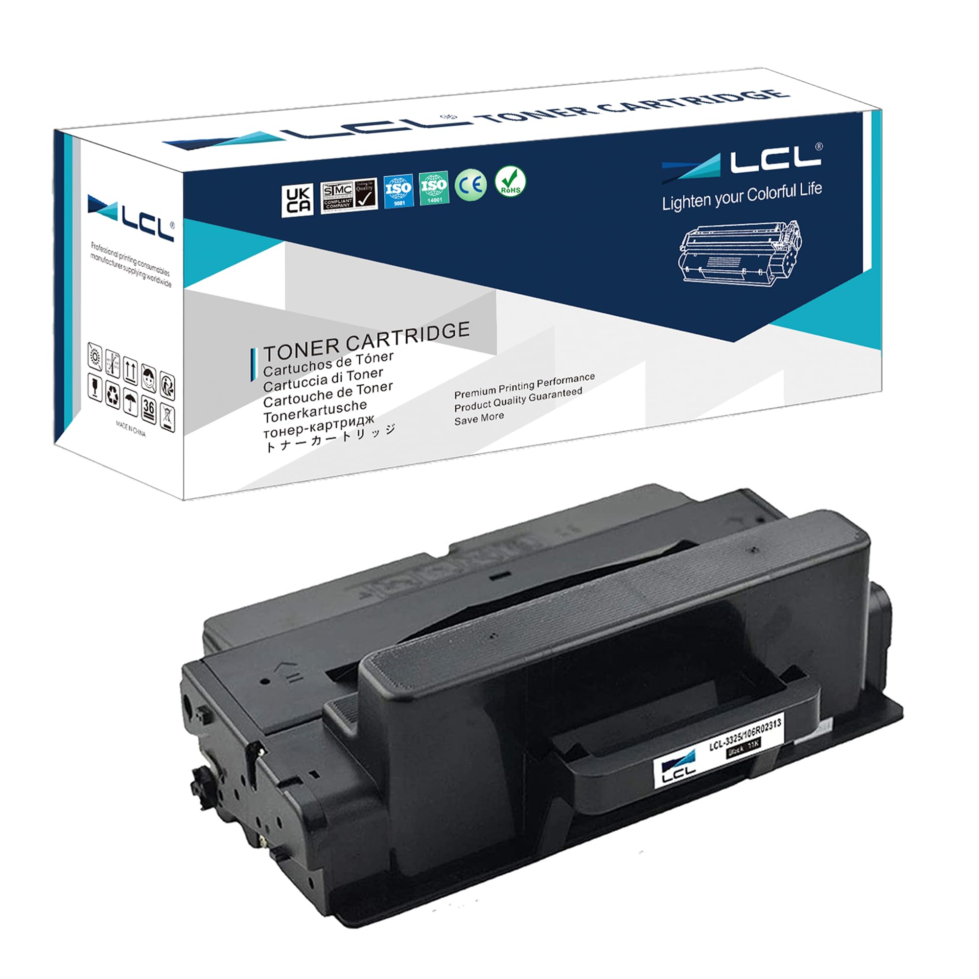 LCL Compatible Toner Cartridge 106R02313 3325 11000 Pages (1 Black) Replacement for Xerox Workcenter 3325 3325dni