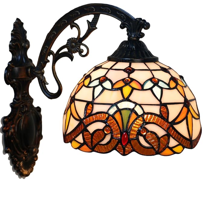 title=FABAKIRA Lampade da Parete Tiffany Lamp Vintage Mini Luce a Muro Illuminazione