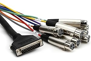 Hosa DTF-805 XLR3F to DB25 Balanced Snake, 16.4 Feet