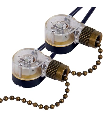 3A 250V Ceiling Fan Wall Lamp Pull Chain Switch 3 Speed 3 Wires Control Pull Chain Replacement Switch For Lamp Fan