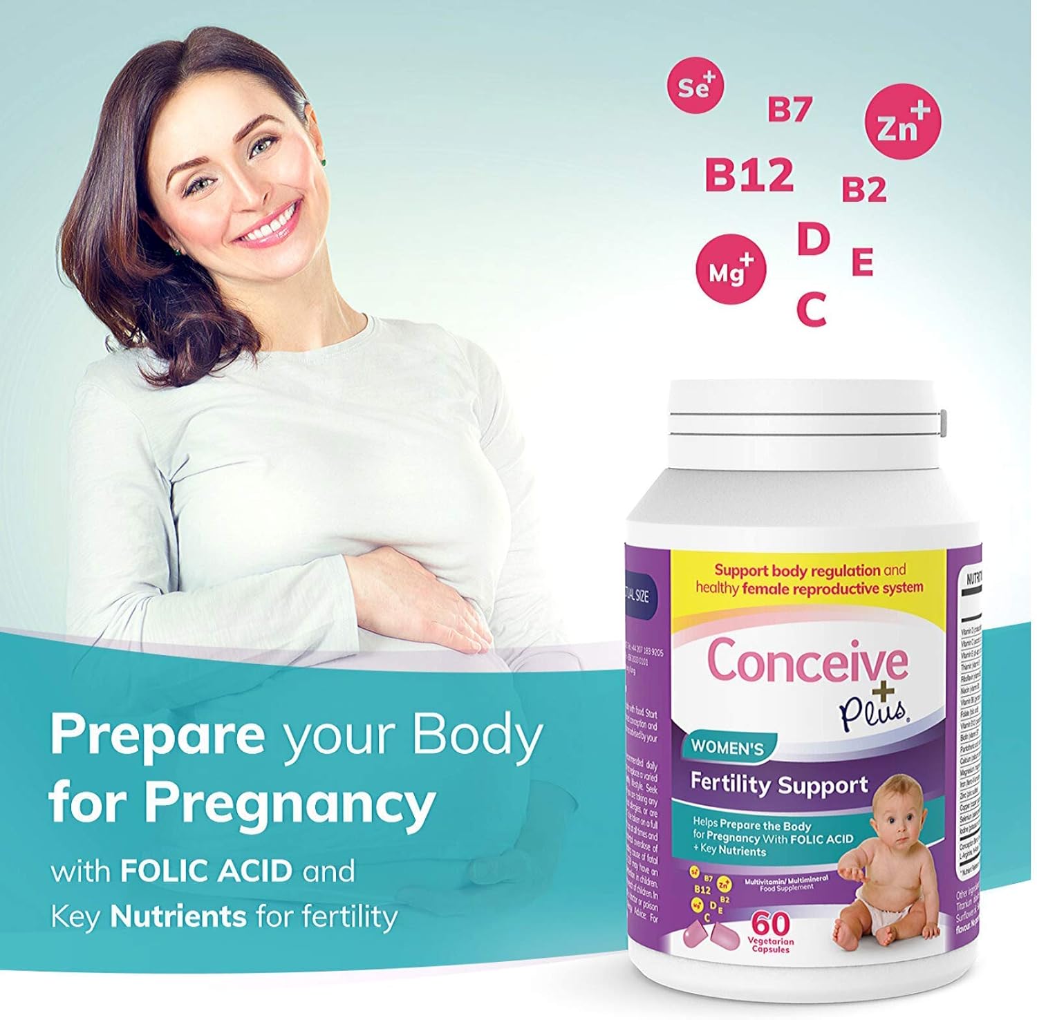 CONCEIVE PLUS Fertility Supplements for Women, 60 count (Pack of 1) - Image 5