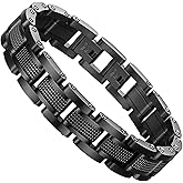 Zillaly Men Bracelet Stainless Steel men black bracelet Link diamond silver bracelet blue particles jewelry Men chain Gift Boxes