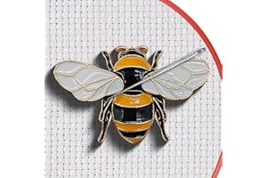 SEMINHOOF Magnetic Needle Minder Magnet Embroidery Accessories and Supplies Embroidery Needle Holder Cross Stitch Holder Needlework Supplies (Cardinal) (Bee)