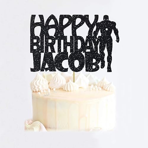 Iron Man Personalised Birthday Cake Topper Table Decorator Glitter Customised Name Cake No Assembly Needed Amazon Co Uk Handmade