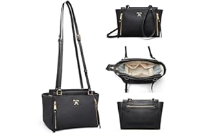 miss fong Small Diaper Bag Crossbody Diaper Bags, Diaper Bag Purse, Diaper Clutch with 7 Pockets,2 Insulated Pockets and Adjustable Shoulder Strap(Black)