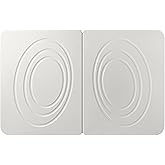 ZumenDa Absorbent Stone Bath Mat, Foldable Diatomaceous Earth Shower Mats, Non-Slip Water Absorbing Diatomite Stone Mat for Bathroom Floor, Quick-Drying Easy to Clean (24" x 16" White)