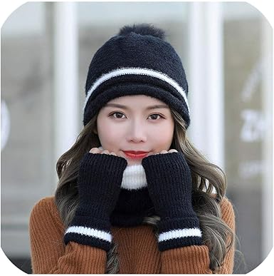 ladies knitted beanie hats