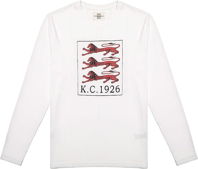 Amazon.com: Kent & Curwen KC 1926 Three Lions Long Sleeve T-Shirt White: Clothing