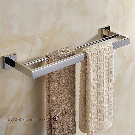 LEODIKA Acabado cromado Barra de toalla doble Barras dobles Suspensión