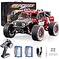 Yidedraw 1:14 RC Cars Fast 50 KMH Remote Control Car 4X4 RC Truck for Kids Adults Boys 2.4 GHz All Terrains RC Dune Buggy Off-Road RC Monster Truck Short Course Car with 2 Batteries (Red)