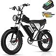 Ridstar Electric Motorcycles for Adults, 1500W 20AH 30MPH Electric Bike 20'' Fat Tire Hydraulic Oil Disc Brakes Ebike, Bicicleta electrica para adultos