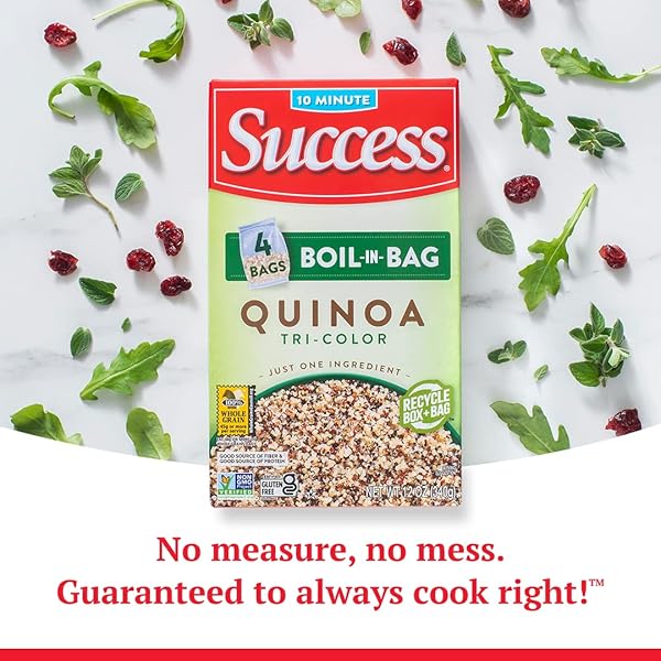 SUCCESS BOIL-IN-BAG QUINOA, QUICK TRI-COLOR QUINOA, 12-OUNCE BOX