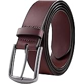 KM Legend mens Leather Dress Belt for Work Business and Casual