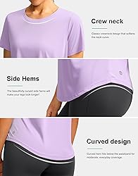 Women's Short Sleeve Workout Shirts Breathable UPF