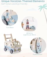 RO Burd ROBUD Wooden Baby Walker Vacation Bus with Activity Center view 9