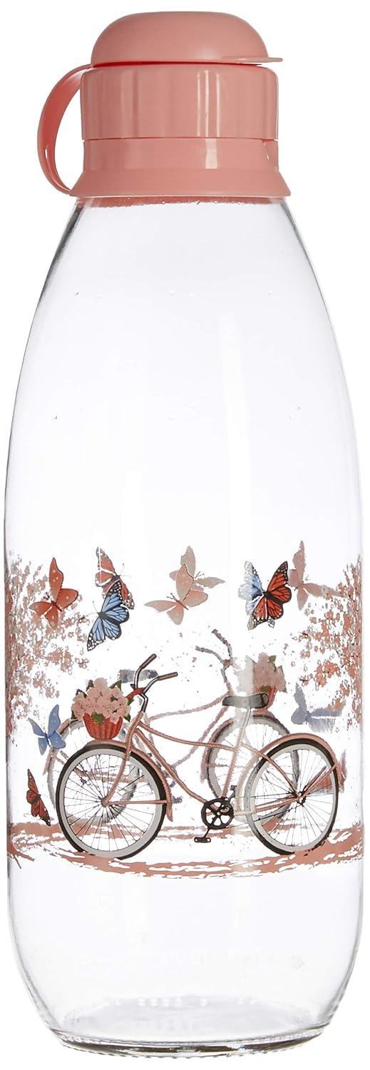 SignoraWare Bicycle Glass Water Bottle, 1 Litre, Transparent Amazon.in