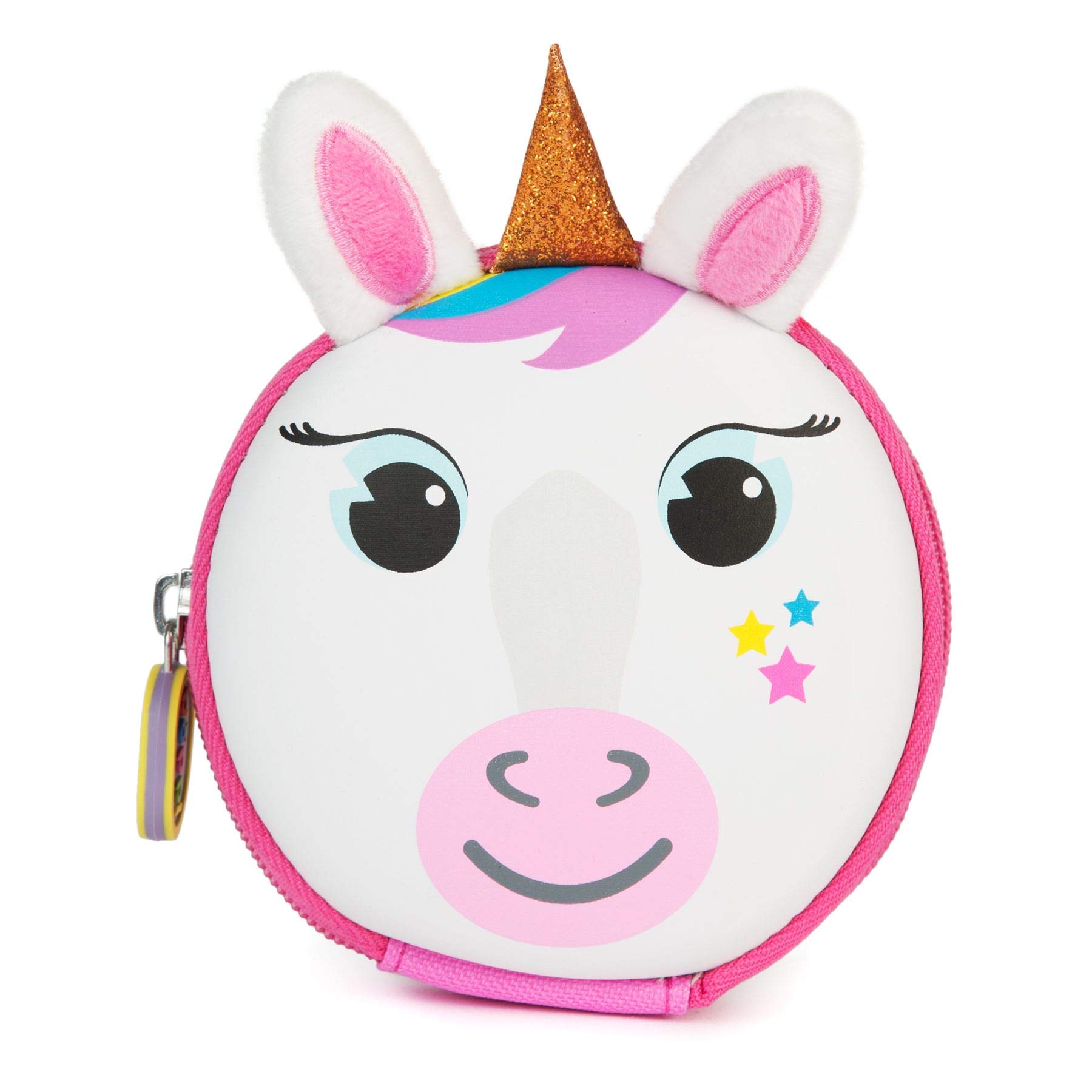 boppi Tiny Trekker Kids Keyring Travel Pouch Coin Purse Mini Travel Wallet Keychain Holder Zipper Clutch Bag - Unicorn