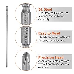 WorkBless Magnetic Phillips Screwdriver Bit PH2