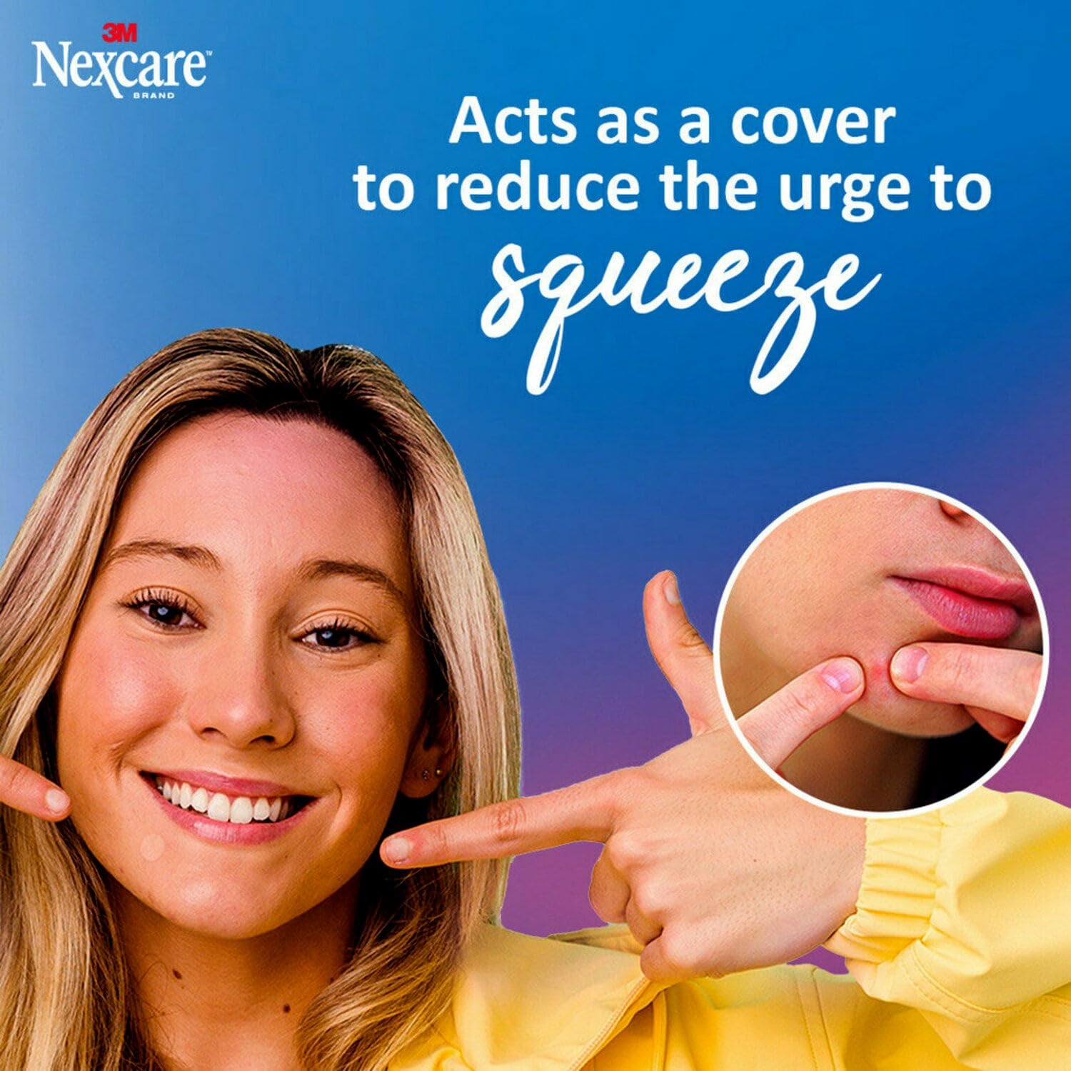 Nexcare Thin and Transparent Acne Patch, Skin Cover Absorbs Pus and Oil from Clogged Pores, Made with hydrocolloid, tab Allows for Easy Removal from Liner - 117 Pimple Patches