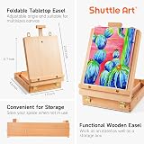Shuttle Art 59 Pack Acrylic Painting Set with Tabletop Easel and Accessories view 4