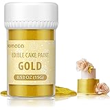 Edible Cake Paint - Food Grade Metallic Paint for Cake Decorating 15g Food Coloring Baking Fondant Gumpaste Chocolate Candy C