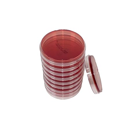 Diamante Scientific MacConkey Agar (MAC), (10-Pack), Pre-Poured, 15x100mm Petri Plates. Industry Use: Food Safety. For Dectection Of E. Coli, Shigella, Salmonella