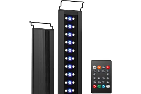 NICREW C10 24/7 LED Aquarium Light for Plants, 18-24 Inches, 15W, Full Spectrum Fish Tank Light with Timer, Brightness Adjust