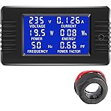 CrocSee AC 80-260V 100A CRS-022A LCD Display Digital Current Voltage Power Energy Frequency Power Factor Multimeter Ammeter V