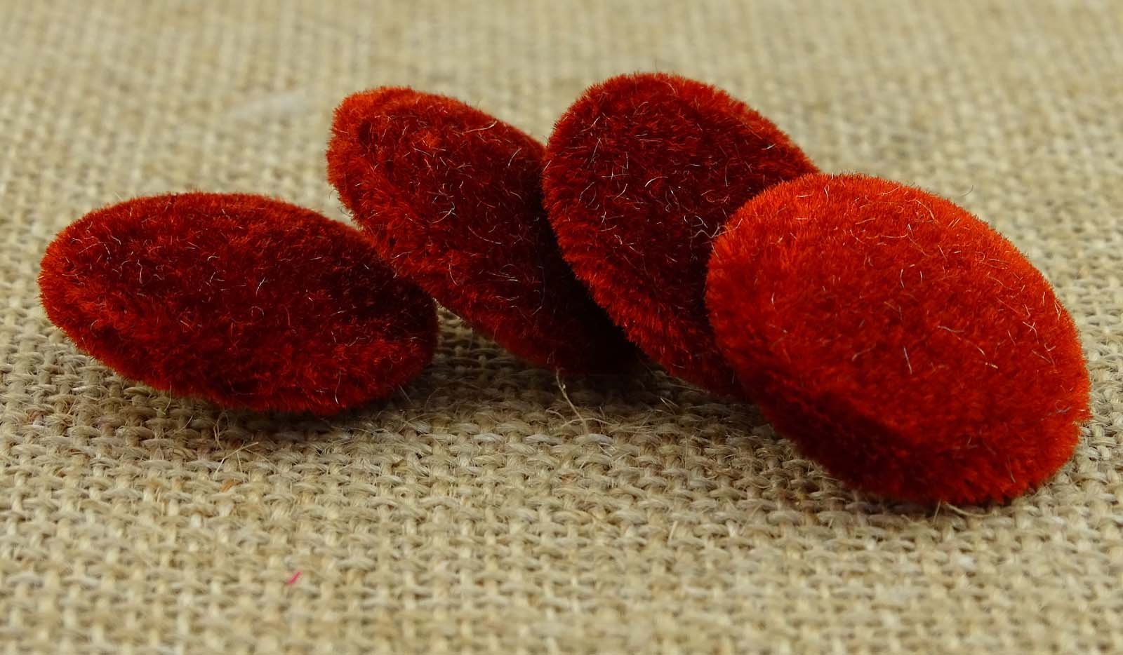 Knitwit 12 Pieces Solid 2 Holes Sewing Velvet Fabric Cloth Covered Scrapbooking Craft Buttons