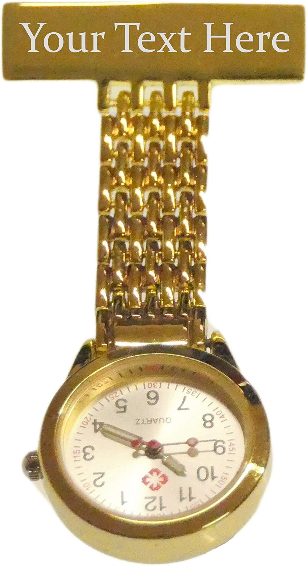 Personalised Engraved Nurse Carer Fob Watches Brooch Custom Gift Box Gold Silver Black Rose Gold