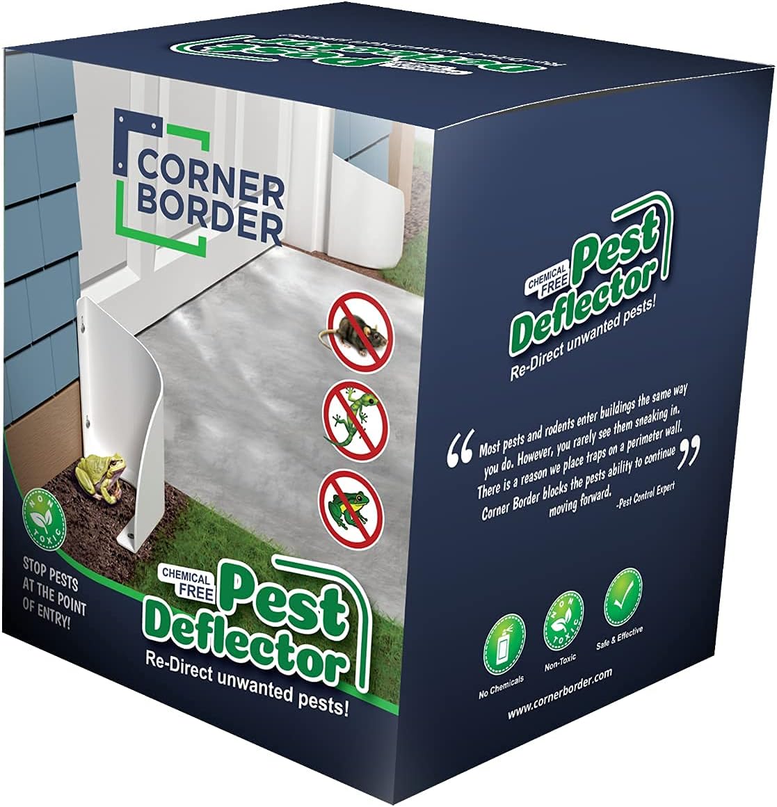 Corner Border Pesticide Free Pest Barrier | Keep Frogs, Toads, Rodents, and Insects Out of Your Home or Garage! : Garden & Outdoor