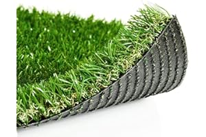 NINXANG Artificial Grass Rug 3FTx5FT(15 Square FT) Fake Grass Pet Dog Mat Pad with Drain Holes Realistic Indoor Outdoor Astroturf Garden Lawn Landscape Patio Synthetic Turf Mat Thick Faux Grass