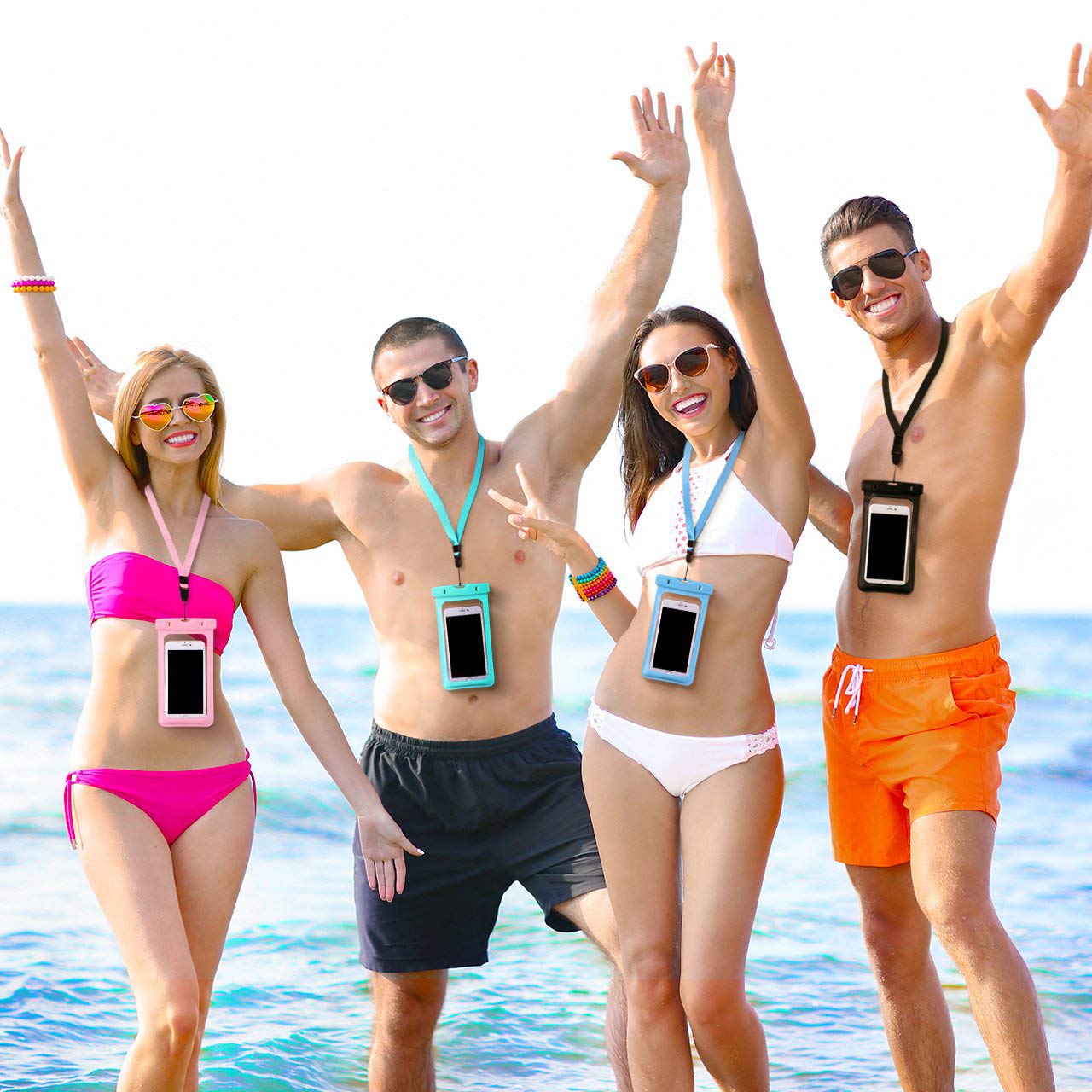 WJZXTEK Universal Waterproof Case,IPX8 Waterproof Phone Pouch Underwater Dry Bag,Compatible iPhone Xs Max/Xr/X/8/8plus/7/7plus Galaxy s9/s8 Note 9/8 Google Pixel up to 6.5\