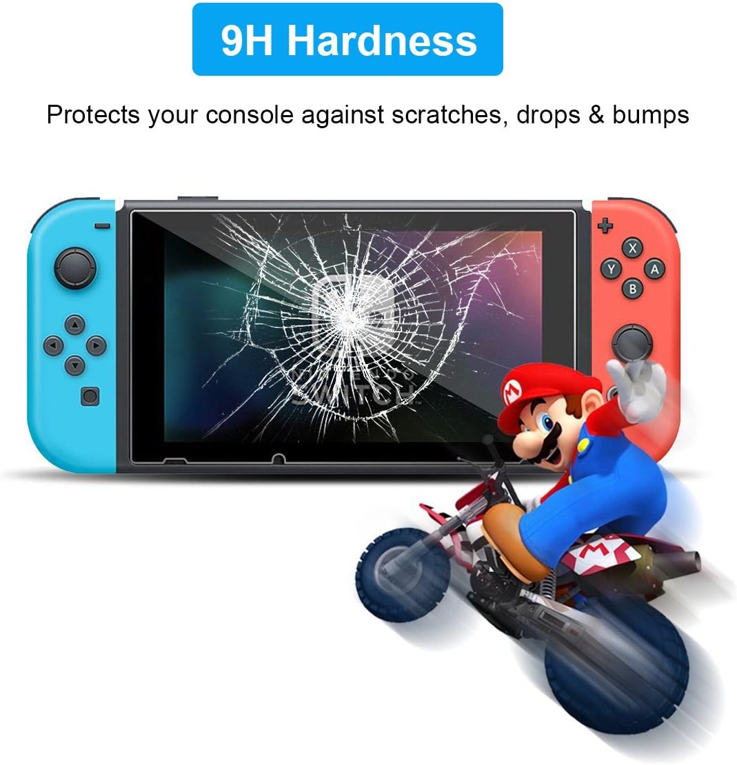 [3 Pack] Screen Protector Tempered Glass for Nintendo Switch, iVoler Transparent HD Clear Anti-Scratch Screen Protector Compatible Nintendo Switch: Electronics