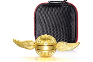 MOSOTECH Metal Orb Ball Fidget Spinner Anti-Anxiety Stress Relief Focus Meditation Break Bad Habits ADHD EDC Finger Spinning Sensory Toy Gift for Kids and Adults - Shiny Golden