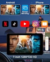 Aonerex Wireless CarPlay Android Auto 7" Touch Screen with Rear Camera view 5