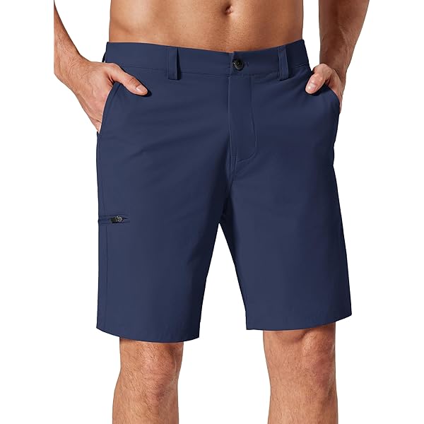 SERAMY Mens Golf Dress Shorts 7 Inch Inseam Stretch Work Shorts