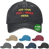 ZJHCEUS Custom Baseball Cap Custom Hat Design Your Own Logo Adjustable Cowboy Hats for Men Women Personalized Gifts