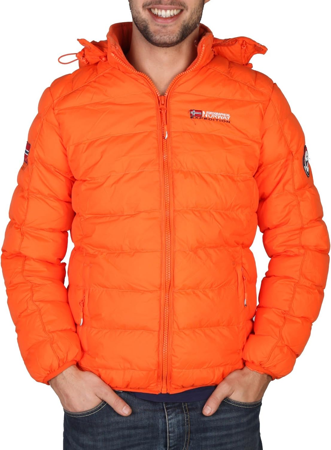 Geographical Norway Daunenjacke Herren Daunenjacke Herren Barney Orange L Amazon De Bekleidung